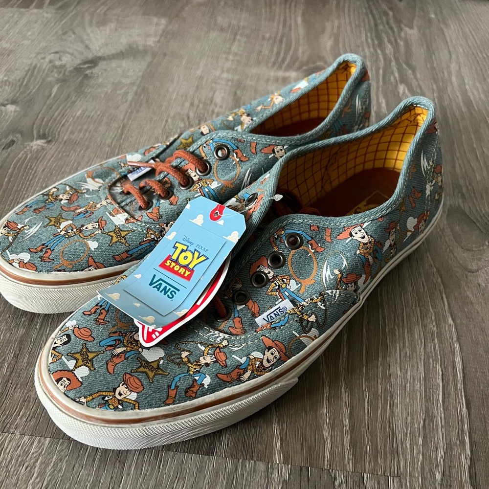 Vans Toy Story Authentic Woody Print Denim Pixar Sneakers